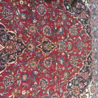 فرش دستباف نجف آبادی زمینه لاکی|فرش|اصفهان, آهنگران|دیوار