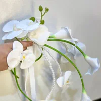 دسته گل عروس جدید وترند گل لاله شیپوری ارکیده|صنایع دستی و سایر لوازم تزئینی|تهران, افسریه شمالی|دیوار