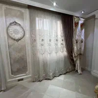 پرده با حریر و قاب در حد نو|پرده، رانر، رومیزی|تهران, نیروی هوایی (پیروزی)|دیوار