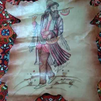 نقاشی درویش چرمی