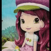 فرش ماشینی طرح دختر توت فرنگی