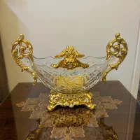 میوه خوری آجیل خوری یا شکلات خوری کریستال و طلایی