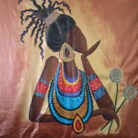 تابلو نقاشی رنگ روغن و بشقاب