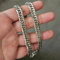 زنجیر نقره کارتیر مردانه 16 پر ژاپنی