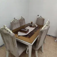 مبل  7نفره همراه با عسلی و جلومبلی وناهار خوری|مبلمان خانگی و میز عسلی|تهران, نیروی دریایی|دیوار