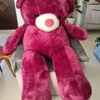 عروسک خرس بزرگ  رنگ بنفش