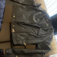 کت چرم مشکی