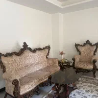 مبل سلطنتی پارچه ترک چوب راش بدونه زده گی