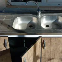 کابینت و ابچکان با سینگ  وشیر آب ظرفشویی