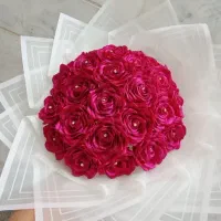 دسته گل روبانی