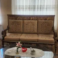 مبلمان استیل ۷نفره،میز ناهارخوری ۱۰نفره،بوفه دکوری