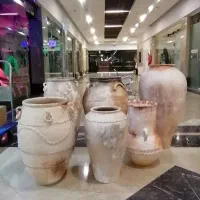 کوزه گلدان خمره سفالی پتینه کاری کد 36