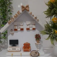 جا کلیدی|کتابخانه، شلف، قفسههای دیواری|هشتگرد, شهرک مهستان ۱|دیوار