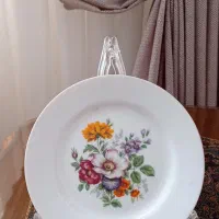 بشقاب طرح گل قدیمی