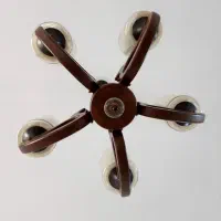 یک جفت لوستر چوبی نو پنج شعله|لوستر و چراغ آویز|تهران, استخر|دیوار