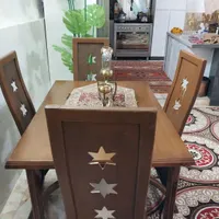 میز ناهار خوری قهوی جنس چوب عالی چهار نفره|میز و صندلی غذاخوری|محمدشهر, |دیوار
