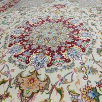 فرش تک ۶ متری عُلیا                  ۴۰ رج، ابریشم|فرش|تبریز, |دیوار