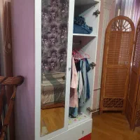 تخت و کمد نوجوان شرکتی با تشک طبی نو.۱۸۰سانتی|تخت و سرویس خواب|قزوین, |دیوار