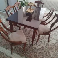 میزغذاخوری ۶ نفره تمام چوب