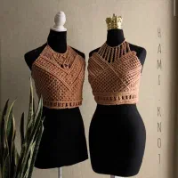 لباس فرمالیته مکرومه و دستبافت