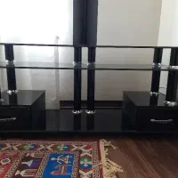 میز تلویزیون شیشه ای