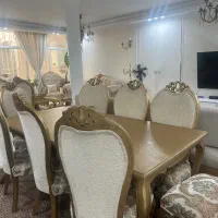 مبلمان ۷ نفره چوب راش با ناهارخوری