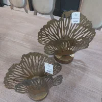جفت چراغ رومیزی دکوراتیو فلزی طلایی خاص و شیک