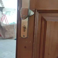 درب چوبی بهمراه درب آهنی قوطی سنگین کاملا سالم|مصالح و تجهیزات ساختمان|مشهد, کوثر|دیوار