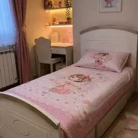 پرده ست وروتختی وتخت تک نفره قد 140 میز تحریر