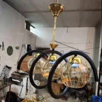 انواع لوستر مشکی طلایی آویز ....|لوستر و چراغ آویز|مشهد, نوید|دیوار