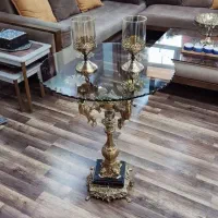 میز آنتیک برنزی طرح فرشته ۴ شعله