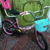 دوچرخه ۱۶ تاشو  صورتی  در حد نو