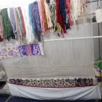 یک قالی کلک گل ابریشم