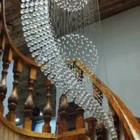 لوستر آویزی مدل سه گوی و دم ماهی