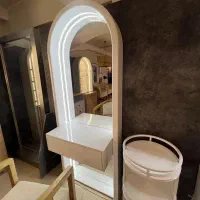 آینه دیواری آینه کنسول بکلایت سند بلاست نوردار گرد