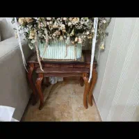 میز جلومبلی و بغل مبلی(عسلی) پایه چوبی