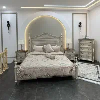 سرویس خواب مدرن چوبی تختخواب دو نفره لوکس