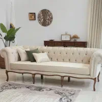 مبل ۸ نفره چوب خودرنگ (کویین فرانسوی) تحویل فوری