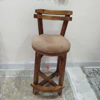چهارعدد صندلی چوبی پایه بلند اپنی