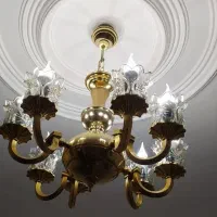 جفت لوستر آبکاری طلا