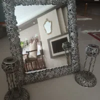 آینه شمعدان تمام نقره