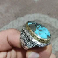 انگشتر فیروزه رکاب قلم زنی (معاوضه هم داریم )|جواهرات|ارومیه, |دیوار