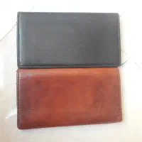 ۲ عدد کیف پول چرم طبیعی مشکی و قهموه ای