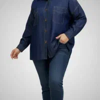 شومیز مانتویی لی کاغذی زنانه سایز بزرگ۴XL/۵XL|لباس|تهران, خزانه|دیوار