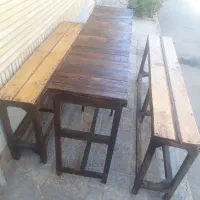 میز و نیمکت کافه قهوه فروشی فست فود مغازه