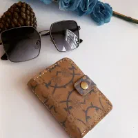 کیف کارت چرم طبیعی درجه یک  با ظرفیت ۱۸تا۲۰ کارت