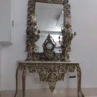 آینه شمعدان برنجی زیبا مناسب جهیزیه