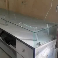 پیشخوان ضد خش ویترین ام دی اف و شیشه ای برای مغازه