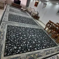 فرش۹متری تبریزتمام نخ اصل اکرلیک طلاکوب برجسته نو