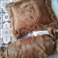 سرویس کامل روتختی سلطنتی دونفره قهوه ای رنگ